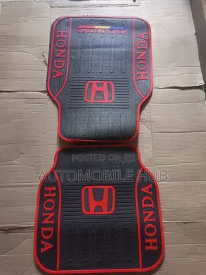 Honda Floor Mats-Car Floor Mats Branded Hondared Black