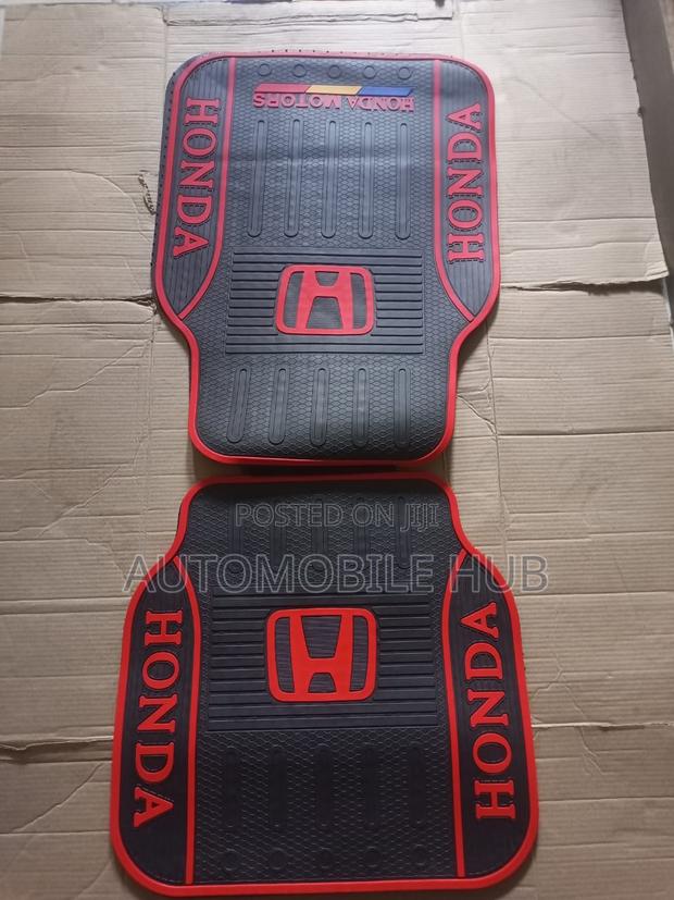 Honda Floor Mats-Car Floor Mats Branded Hondared Black