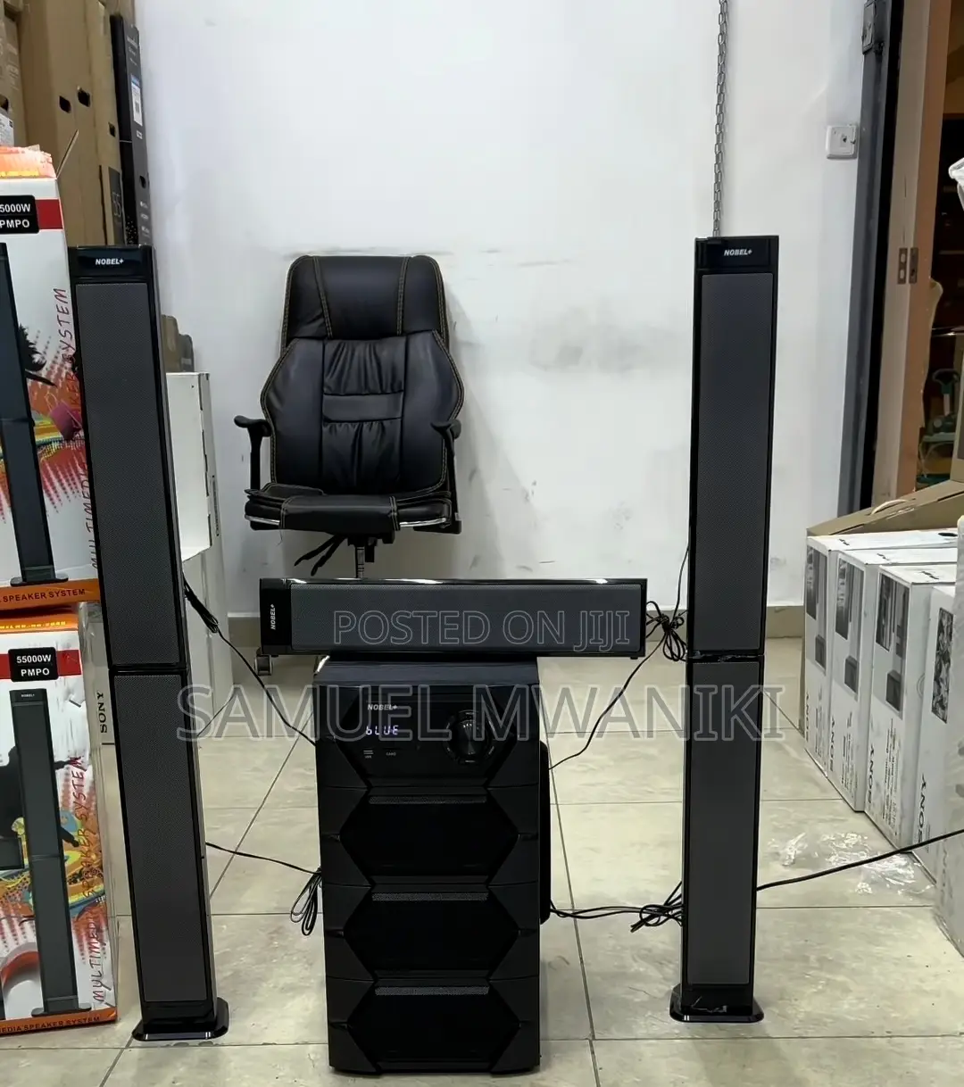 Nobel Nb 2040 Tall Boy Speaker System Bluetooth 55,000w Pmpo