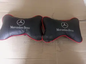 2 Pieces Mercedes Benz Kneck Rest Black Red