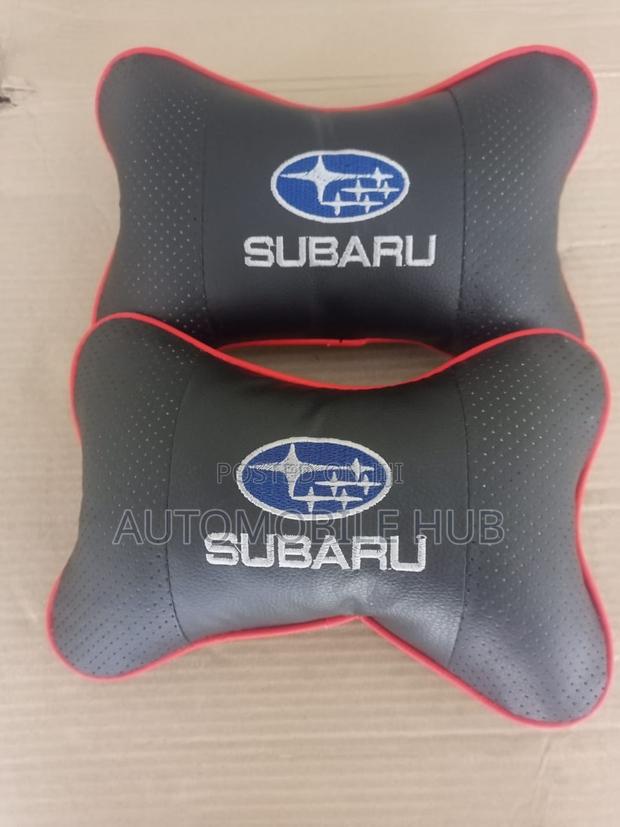 2 Pieces Subaru Neckrest in Car's Black Red