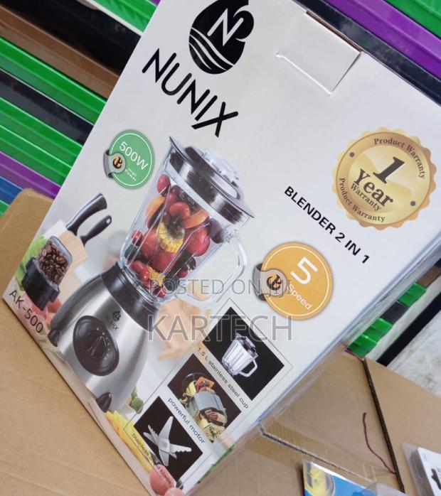Nunix 2 in 1 AK500 Blender With Glass Jar - main view