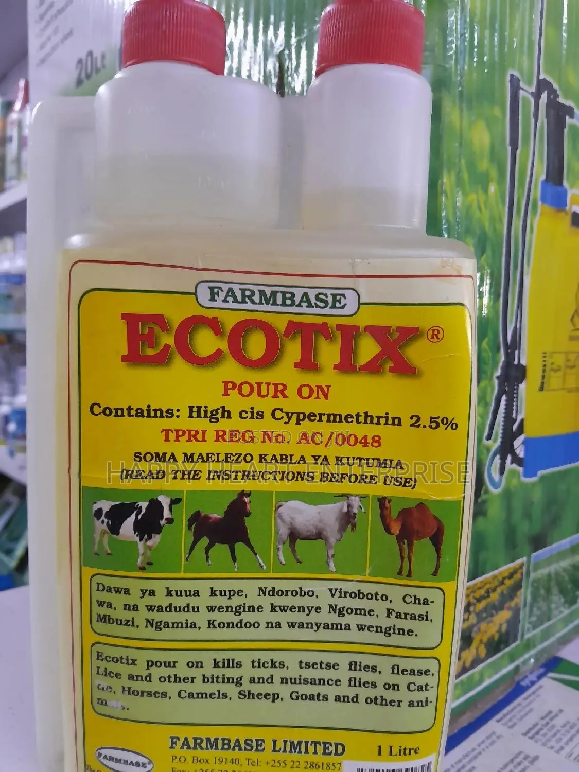 Ecotix Pour on Acaricides for All Cattles 1litre