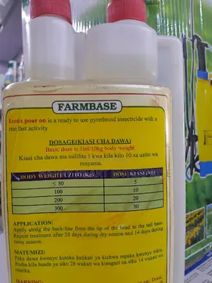 Ecotix Pour on Acaricides for All Cattles 1litre