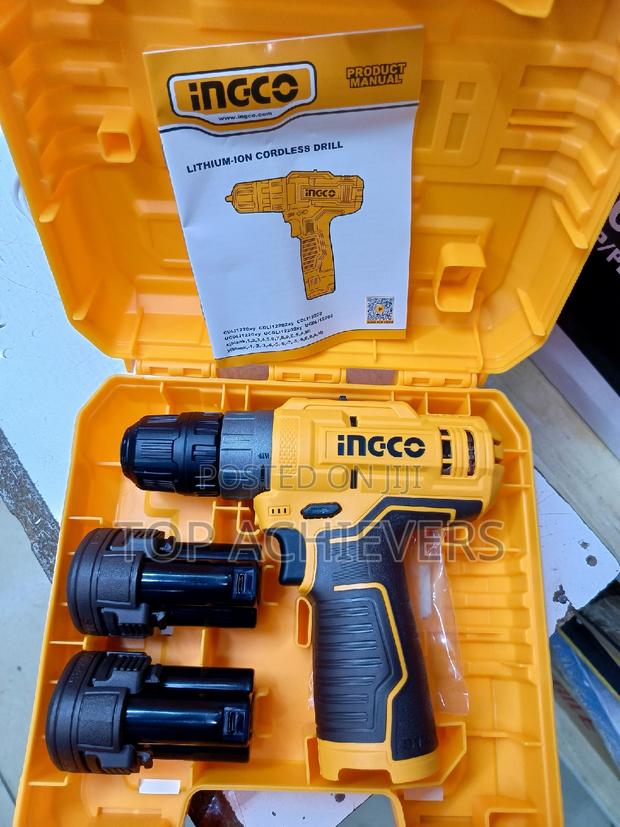 12v Ingco Cordless Drill With 2 Batteries - main view