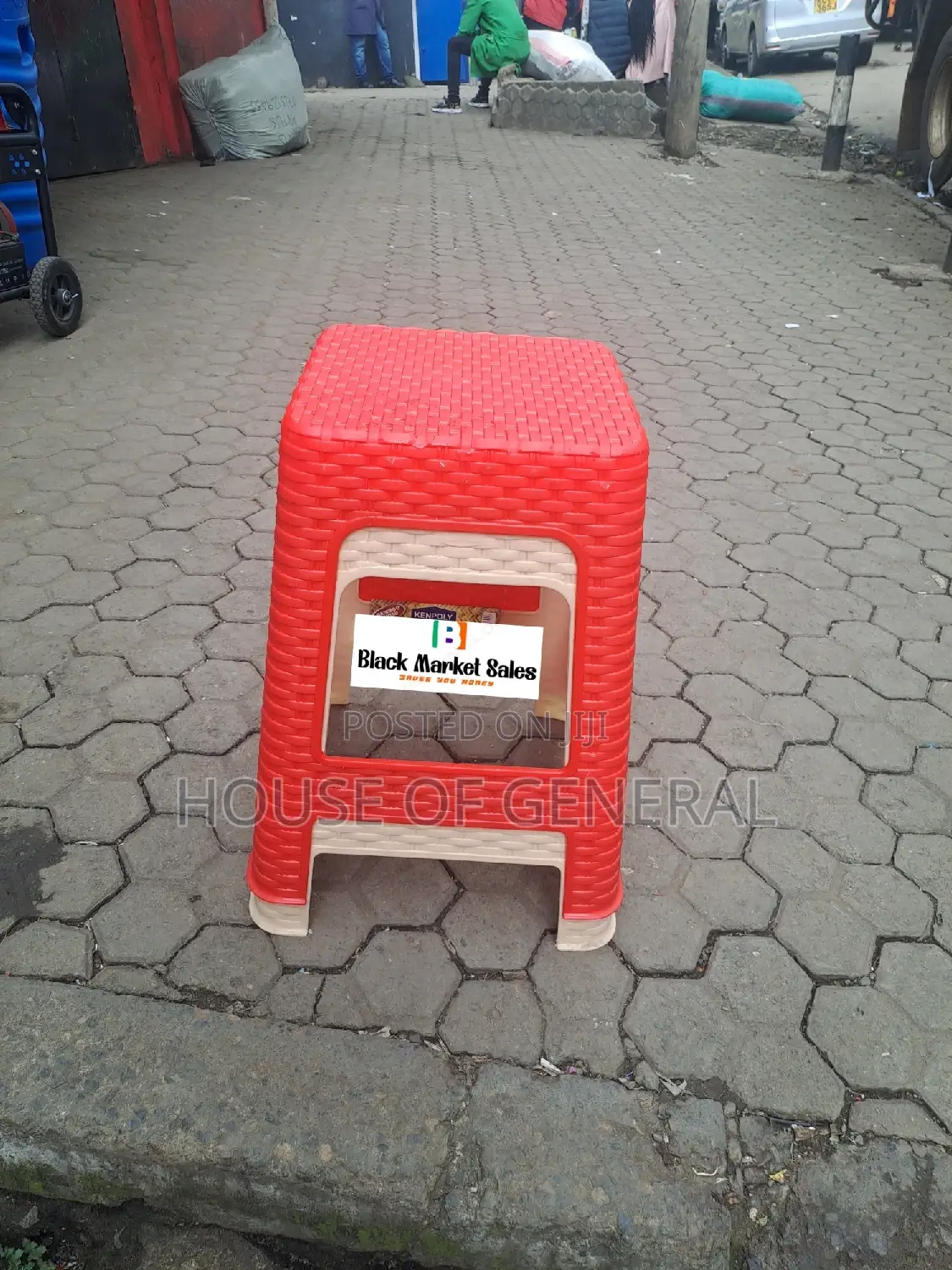 Bamboo Plastic Stool