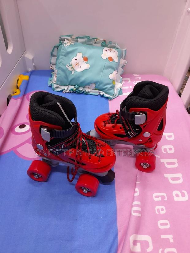 4 Wheel 2 Row Lines Rubber Kids Skates(Quad) - main view