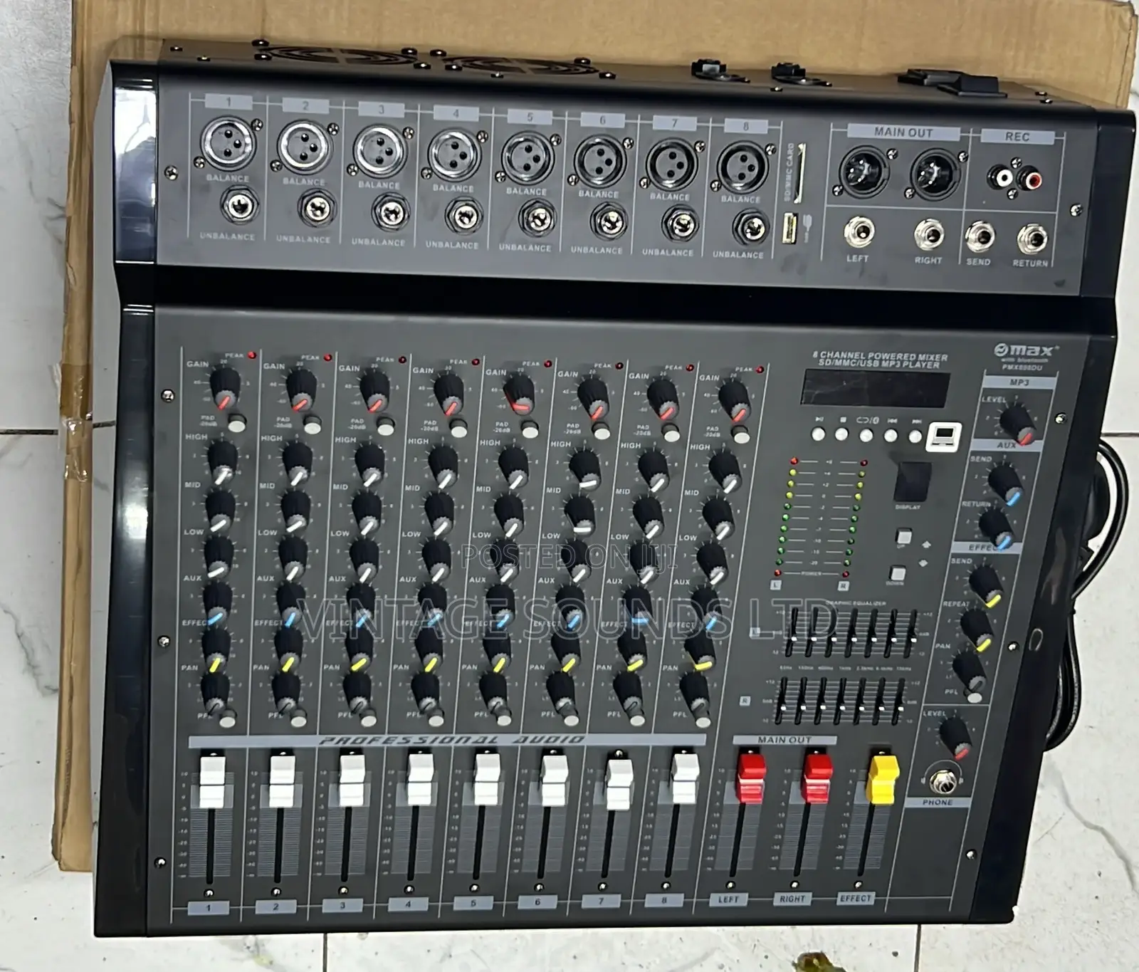 Max PMX 808DU Professional Powered Mixer 8 Channel With BT