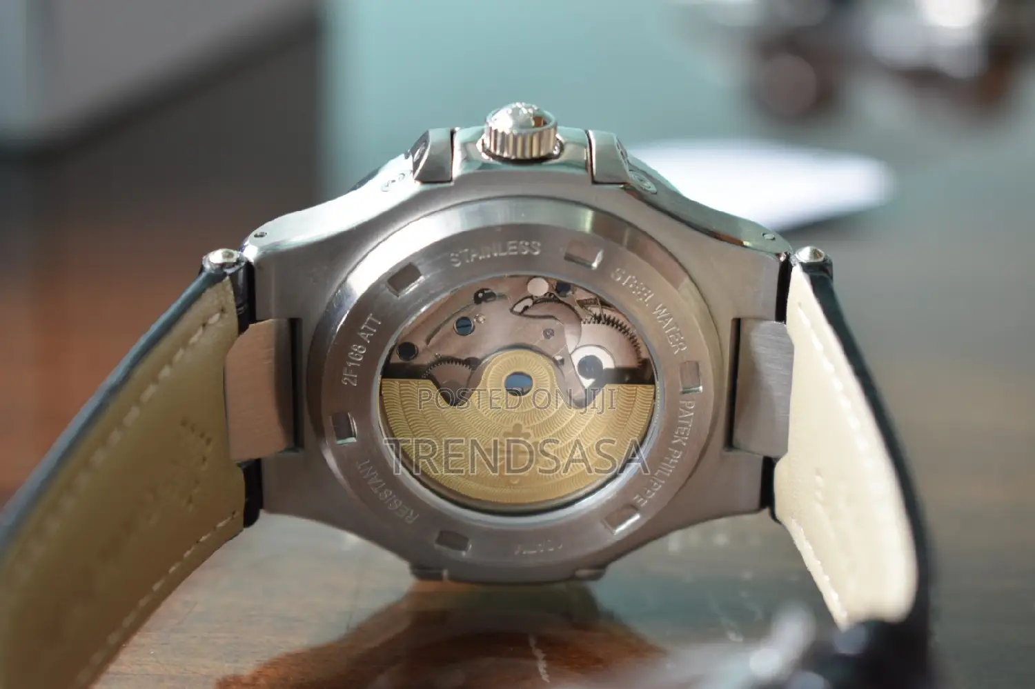 Patek Philippe Nautilus Annual Calendar Black Leather Straps