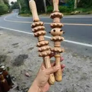 Wooden Exercise Roller Nine Wheel Shaft Whole Body Massage