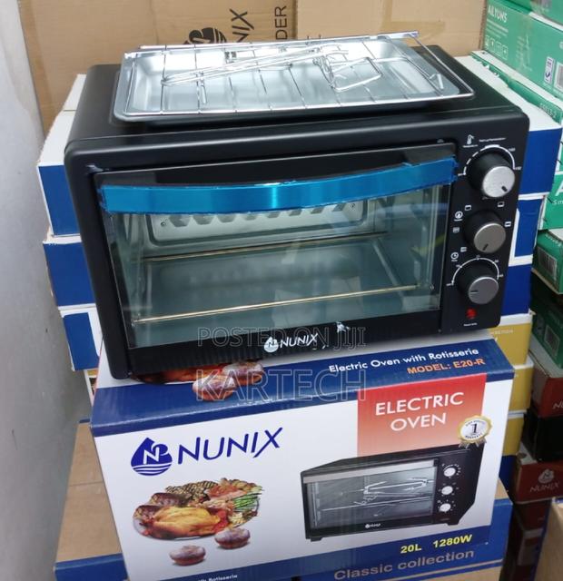 Nunix 20L Electric Oven With Grill and Rotisserie (3 Knobs)