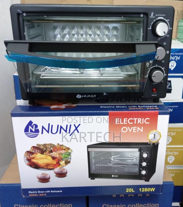 Nunix 20 Litres Electric Oven With Grill (3 Knobs) 1280W