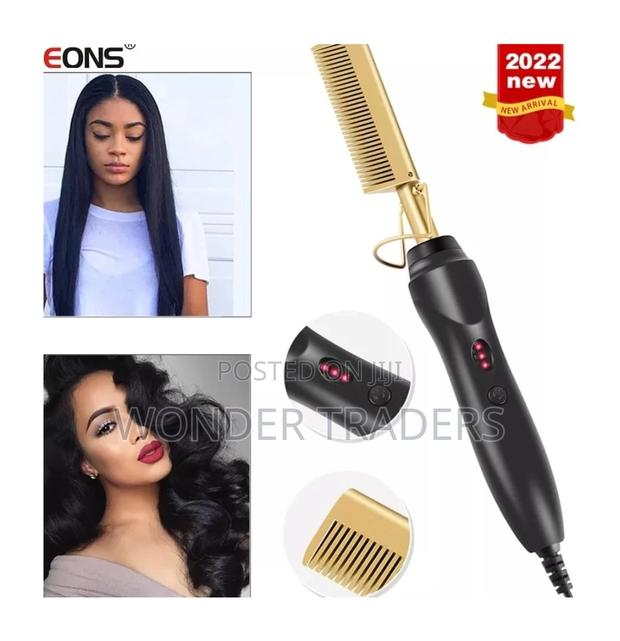 Electric Hot Press Comb Hair Straightener