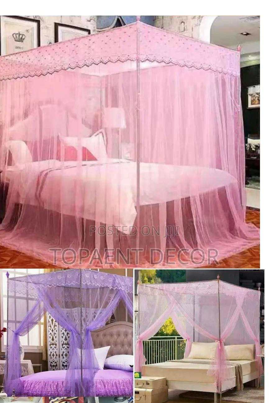Pink and Purple 4 Stand Mosquito Nets