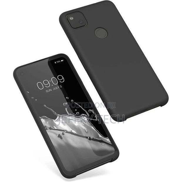 Google Pixel 4A Black Silicone Shockproof Phone Case, Ultra - main view