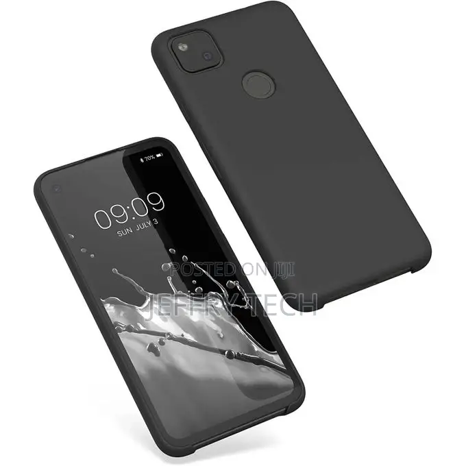Google Pixel 4A Black Silicone Shockproof Phone Case, Ultra