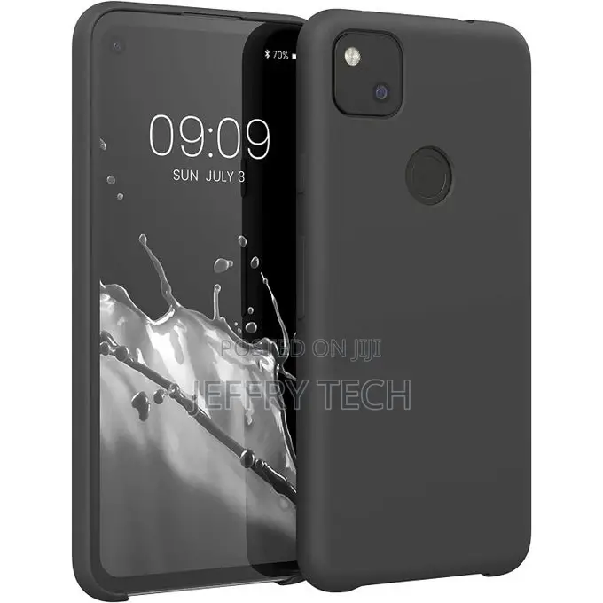 Google Pixel 4A Black Silicone Shockproof Phone Case, Ultra