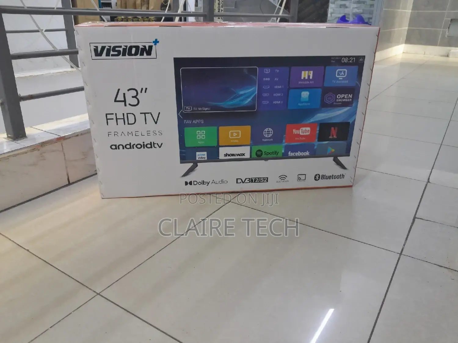 Vision Plus 43" Inch Frameless Smart Android Bluetooth TV