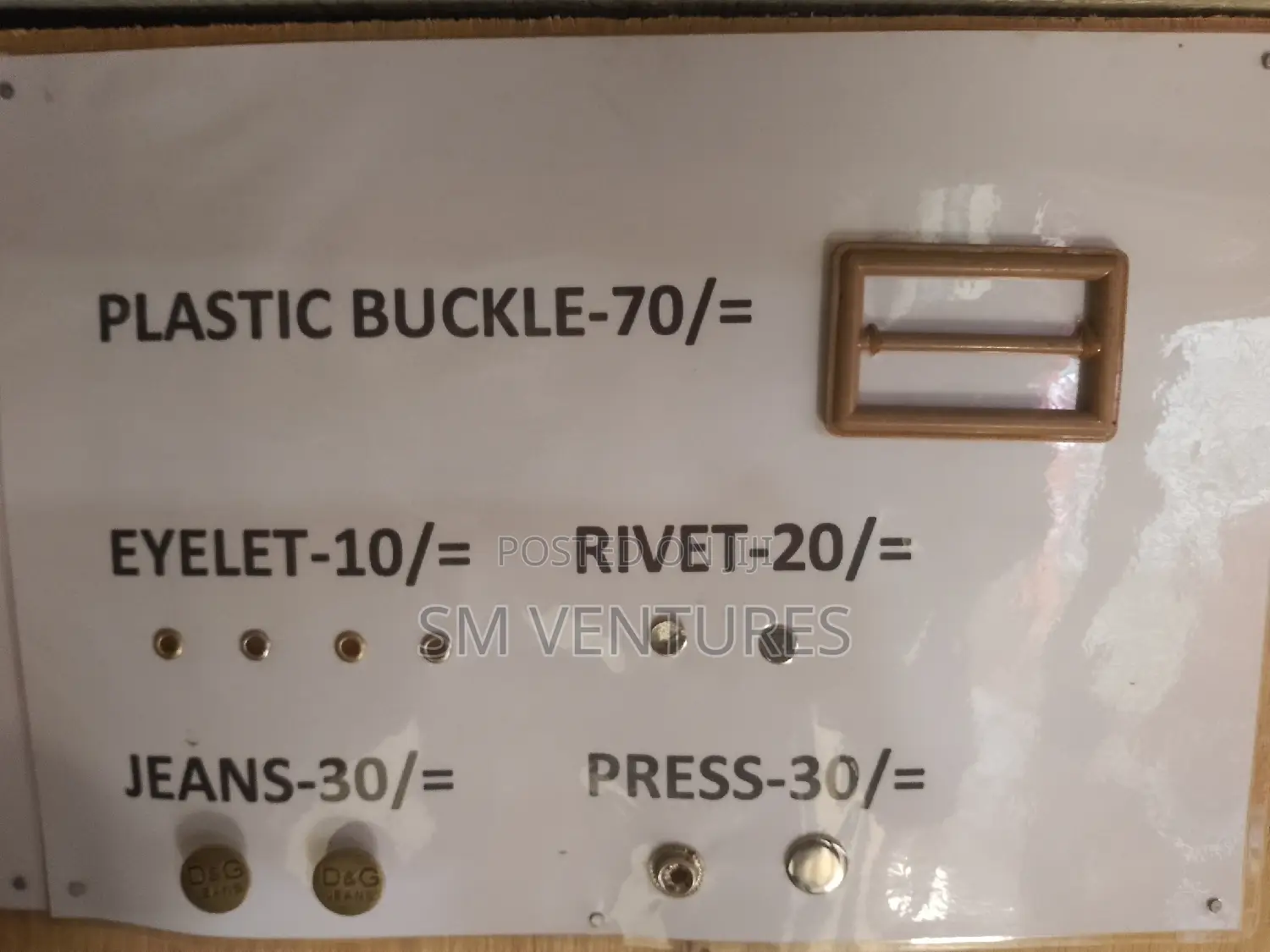 Button/Buckle/Zip Services