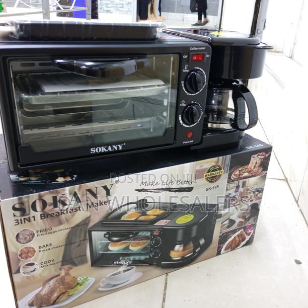 Sokany 3 in 1 Breakfast Oven, Grill and Coffee Maker - main view