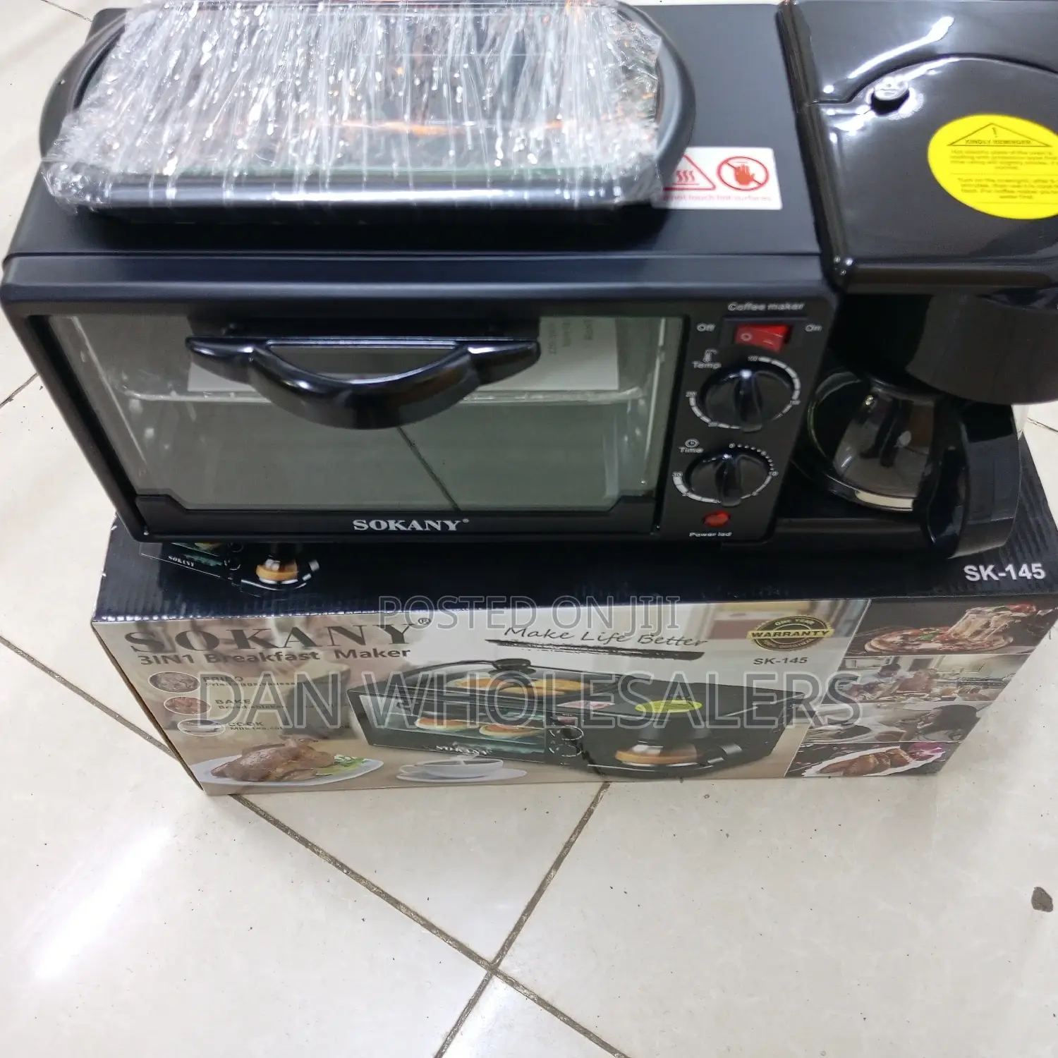 Sokany New 3 in 1 Breakfast Oven, Grill and Coffee Maker