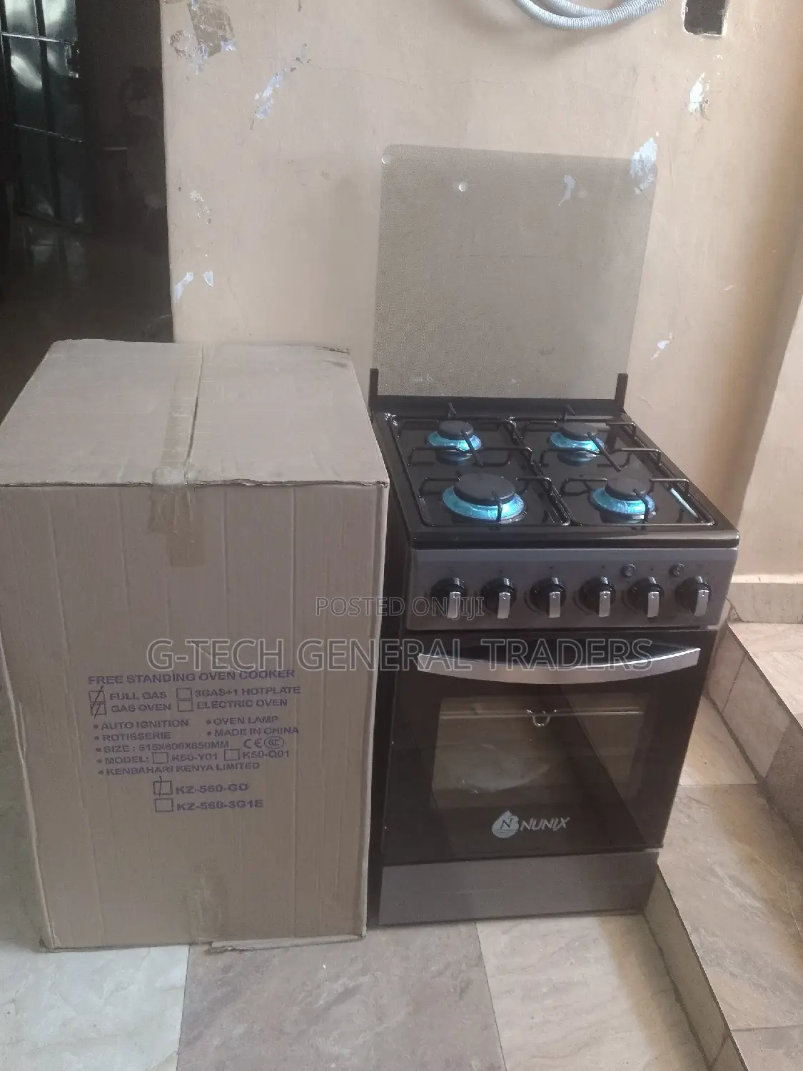 Nunix Standalone 50*55 Full Gas Oven Cooker