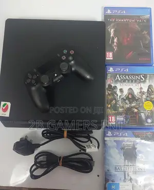 Ps4 Slim, With Games and All Cables
