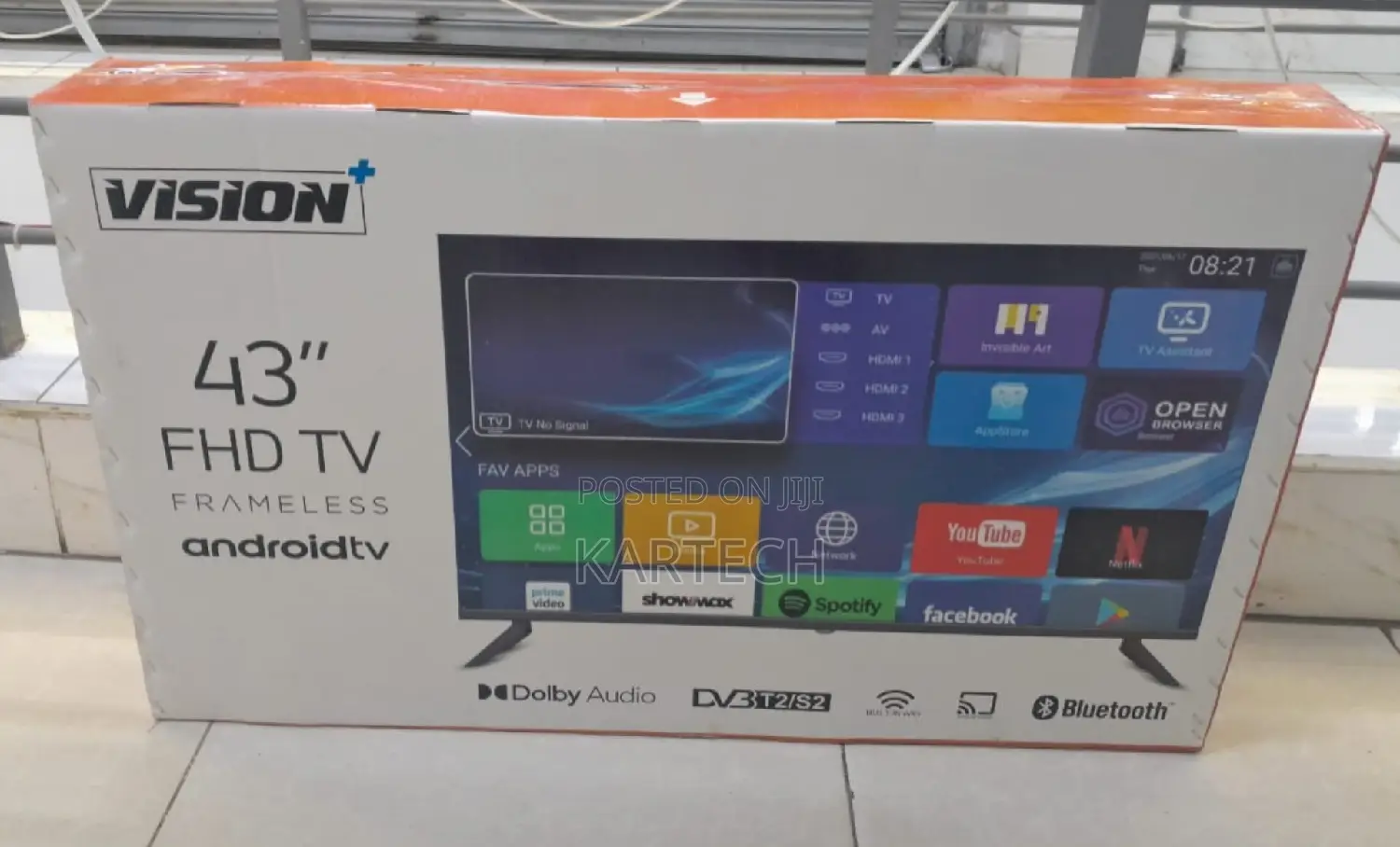 Vision Plus 43" Inch Frameless FHD Smart Android Tv Appstore