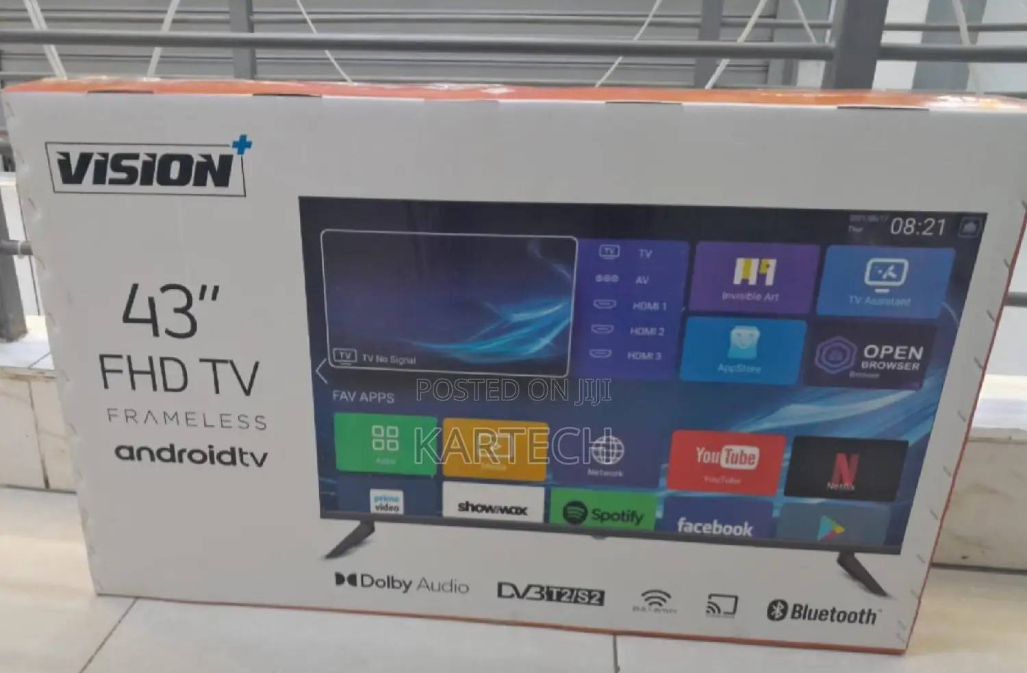 Vision Plus 43" Inch Frameless FHD Smart Android Tv Appstore