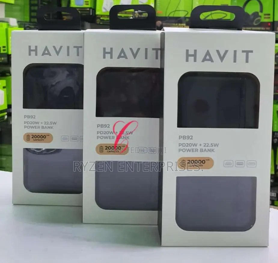Havit 20000mah 22.5W Powerbank Fast Charging