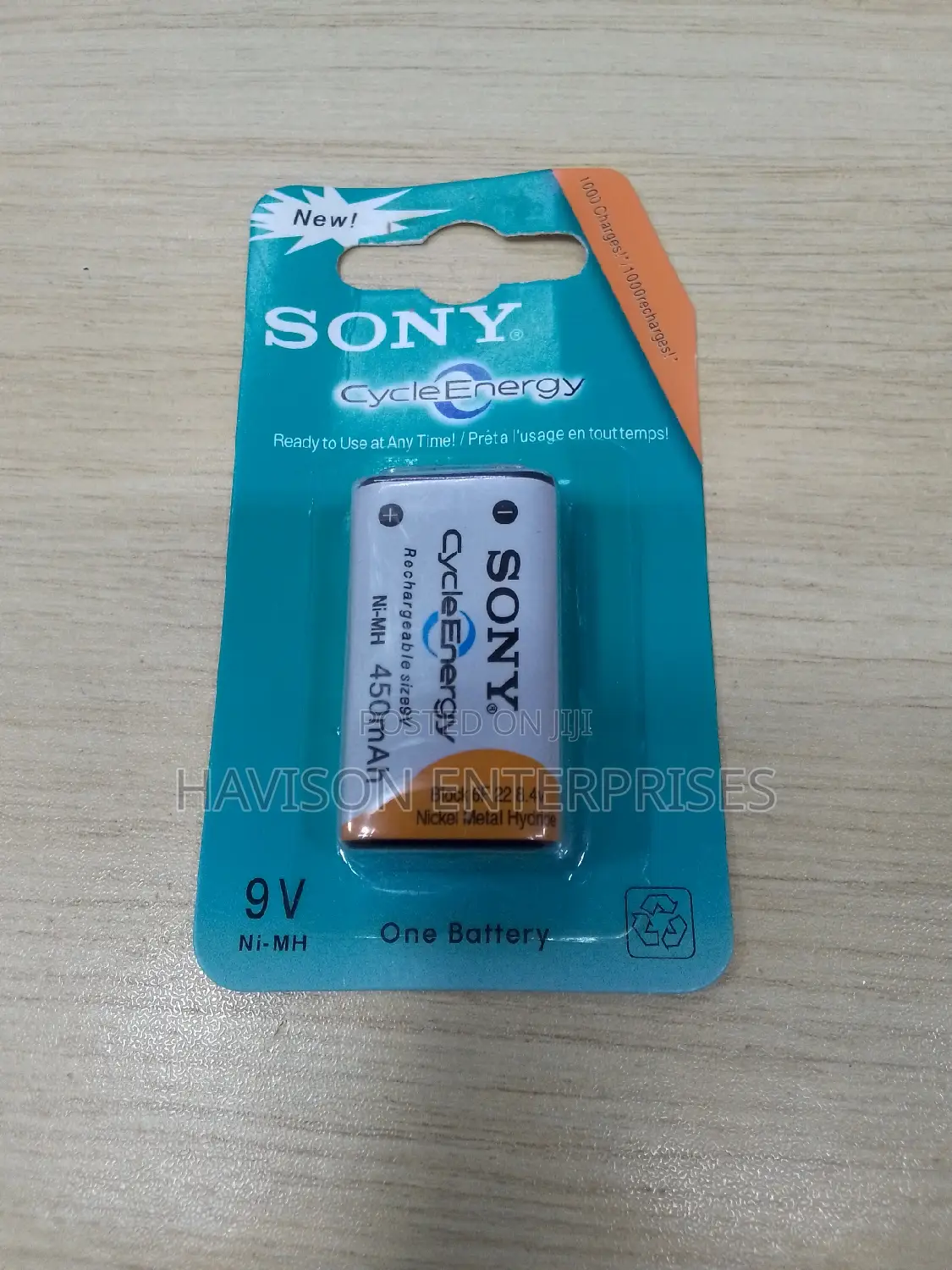 9V Rechargeable Sony Battery