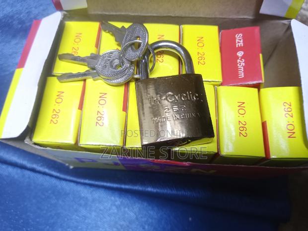Tri-Cyclic Padlock Number 262 With Three Keys - main view