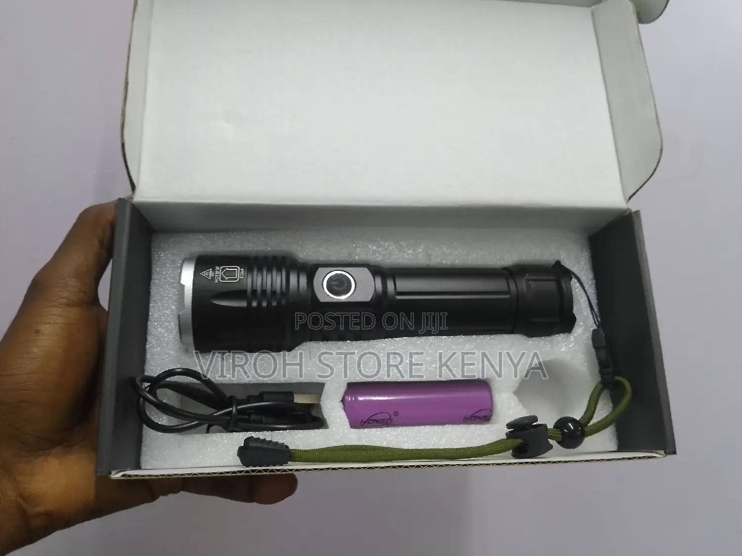 Multifunctional LED Flashlight Torch Rechargeable Zoom Torch