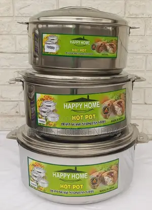 *3pcs Happy Home Hot Pots (10ltrs, 15ltrs, 20ltrs)