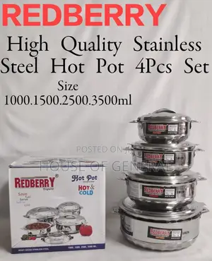 REDBERRY Premium Range of STAINLESS STEEL Insulated Hotpot