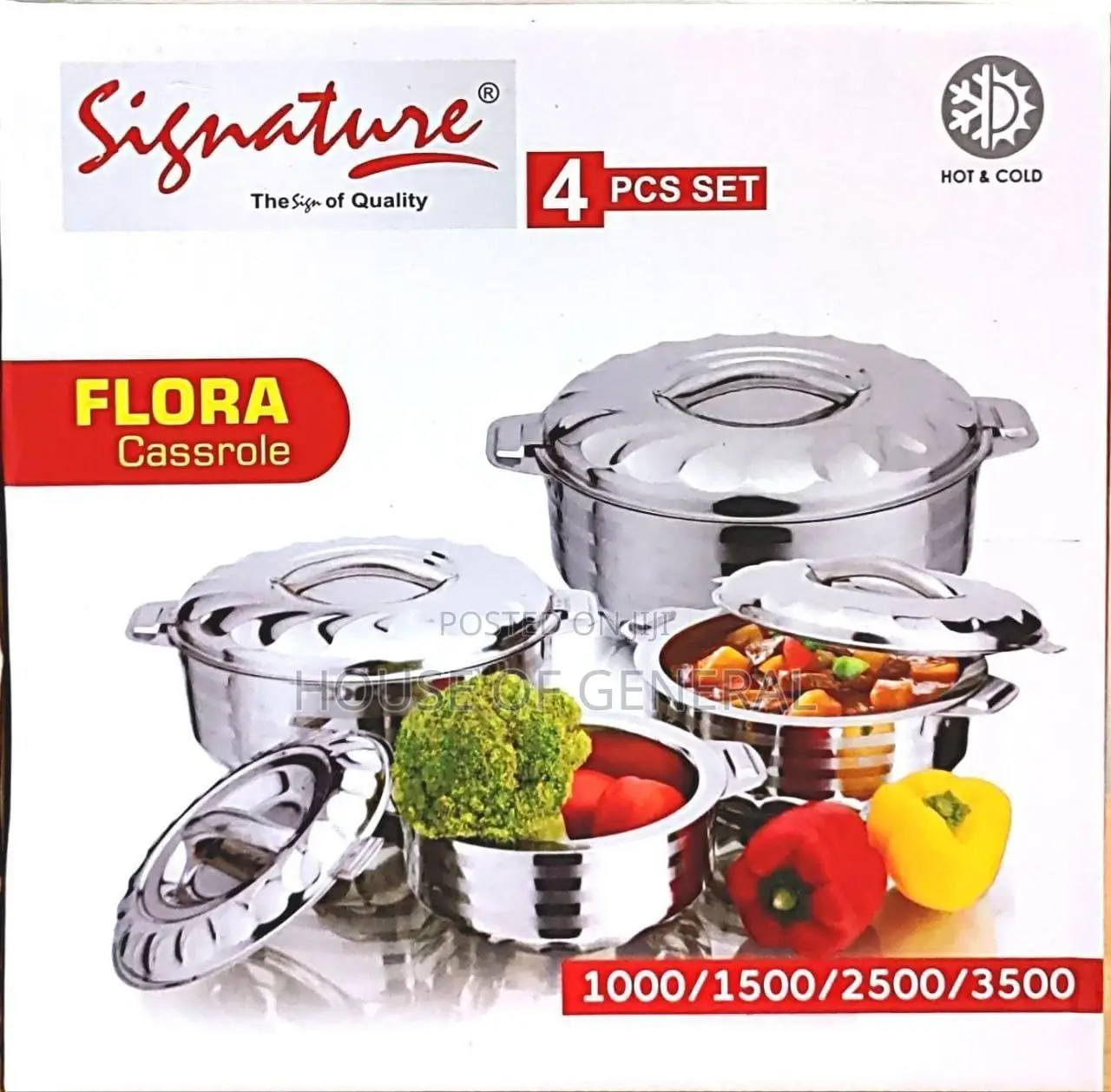 *Signature 4 PCS Stainless Steel Hotpots