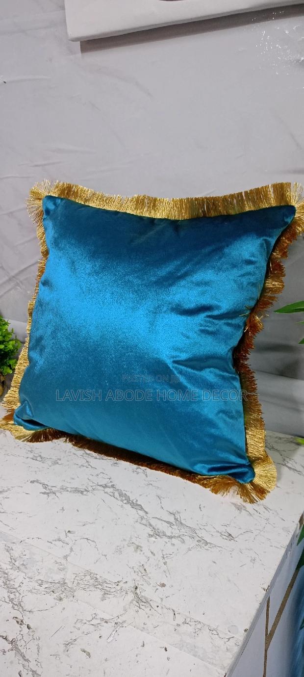 Tassled Pillow Covers(Tarcoise) - thumbnail 2