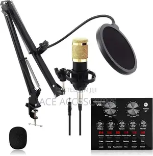 Bm800 Microphone Condenser Kit With V8 Soundcard