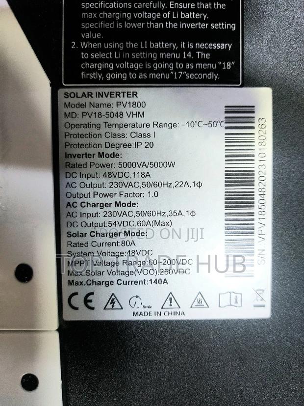 MUST Solar Hybrid Inverter 48V 5000VA - thumbnail 2