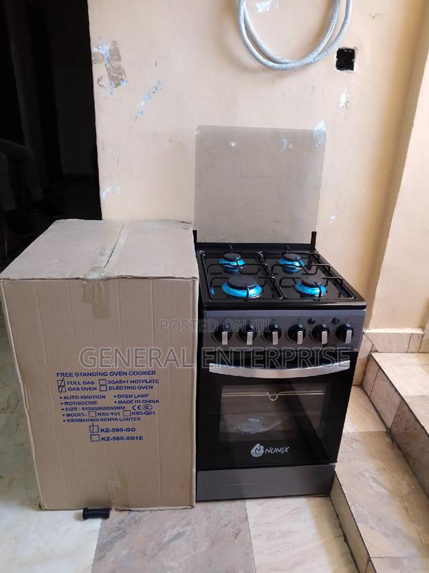 Nunix Cooker 50*55 4gas Burner Standing Cooker With Gas Oven
