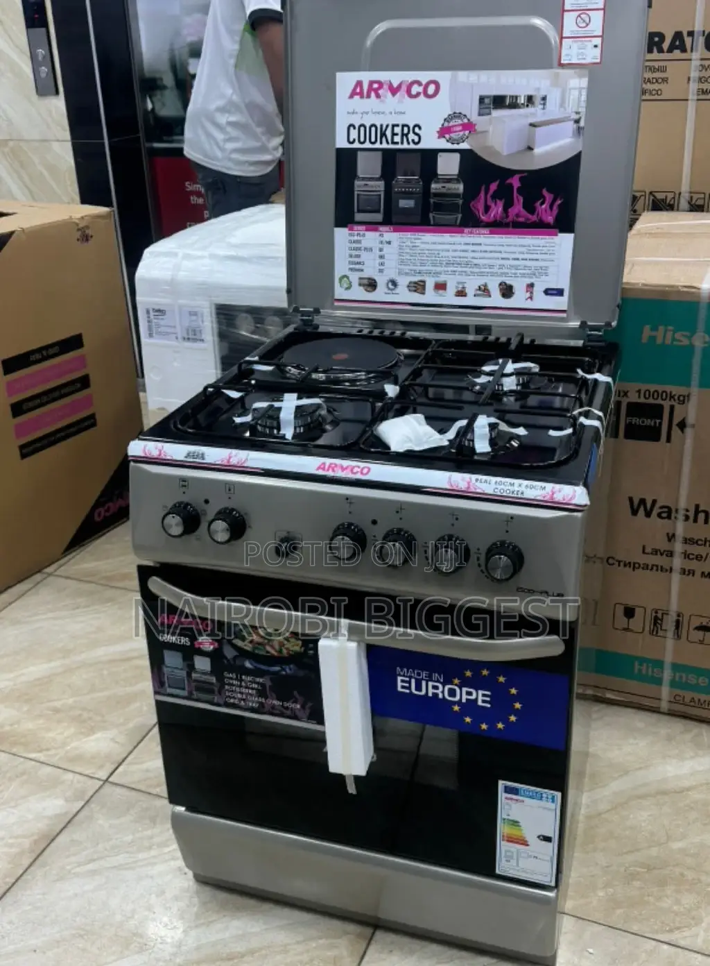 £Good Working Amrco 3g +1e 60 by 60 Standing Cooker