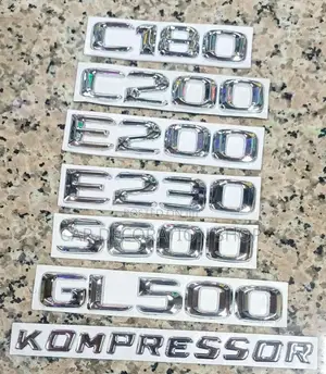 Different Chrome Mercedes Boot Badges