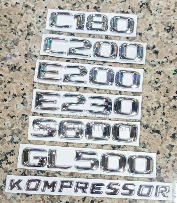 Different Chrome Mercedes Boot Badges - main view