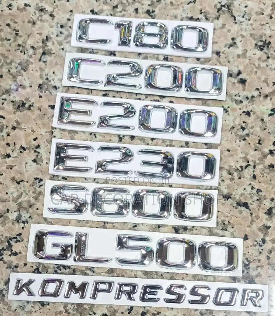 Different Chrome Mercedes Boot Badges