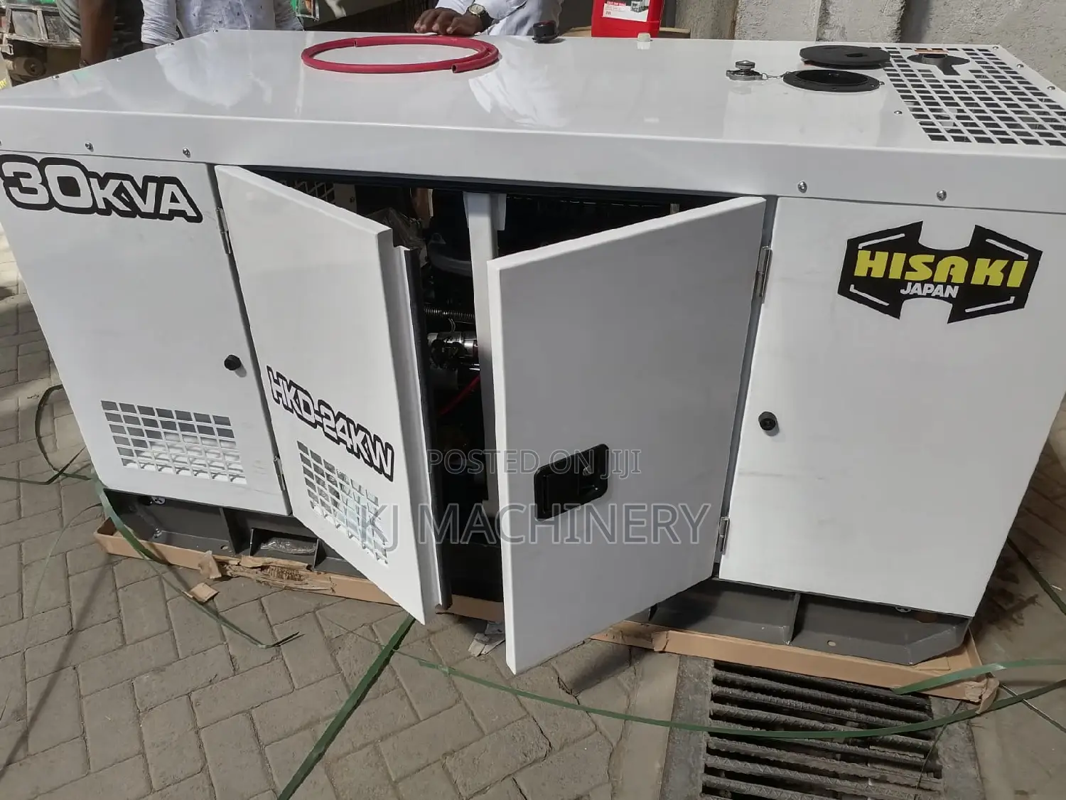 Heavy Duty Hisaki 30kva Diesel Silent Generator Brand New .