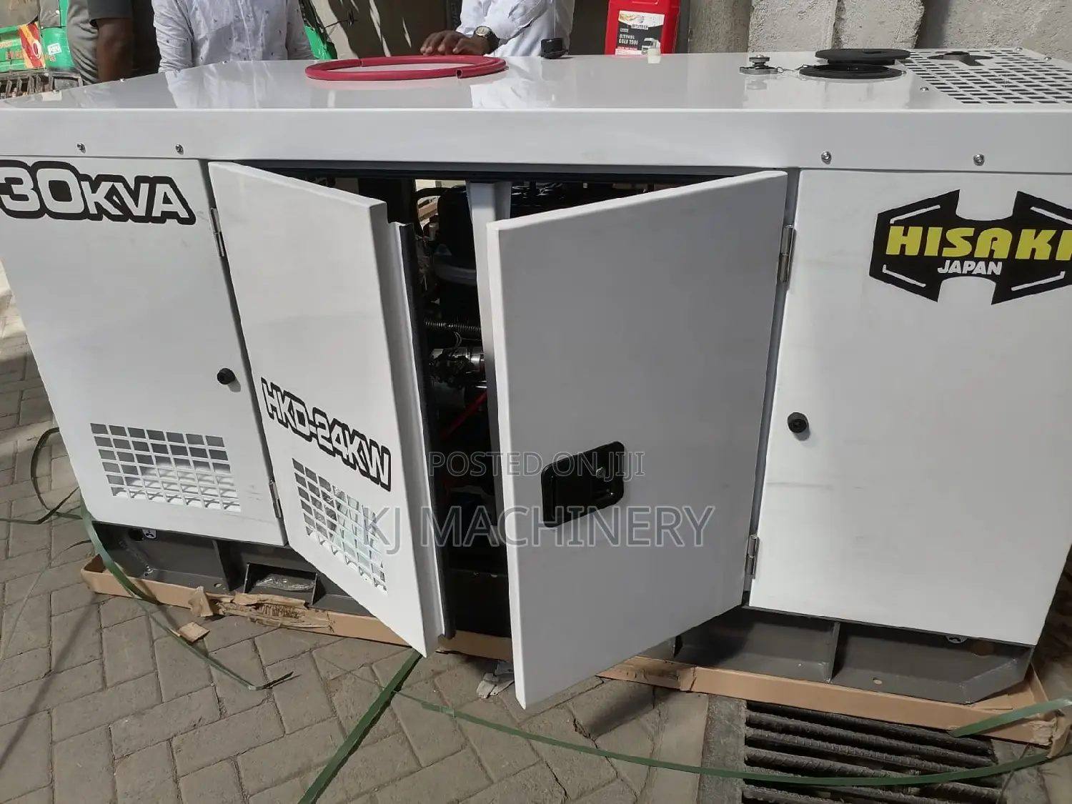 Heavy Duty Hisaki 30kva Diesel Silent Generator Brand New .