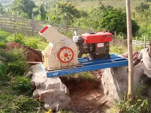 Diesel Engine Limestone Coal Hammer Crusher Salt Rock Stone