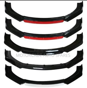 Front Universal Bumper Kit/Bumper Lip Black-Red,Black Plain - thumbnail 2