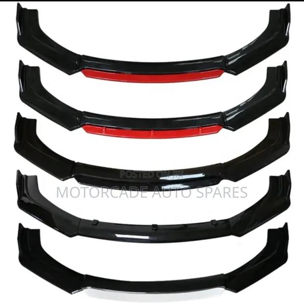 Front Universal Bumper Kit/Bumper Lip Black-Red,Black Plain - main view
