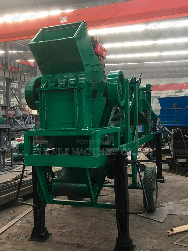 Small Mobile Diesel Glass Clay Coal Limestone Hammer Crusher - thumbnail 2